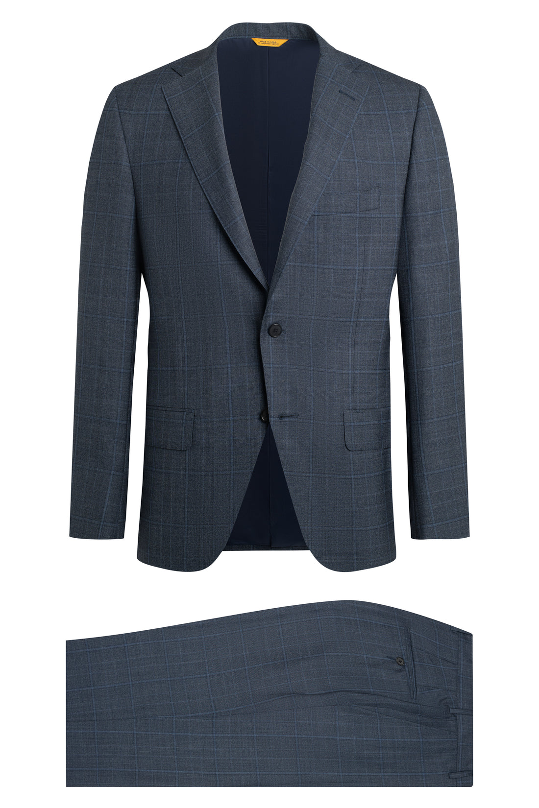 Slate Blue Tonal Plaid Suit