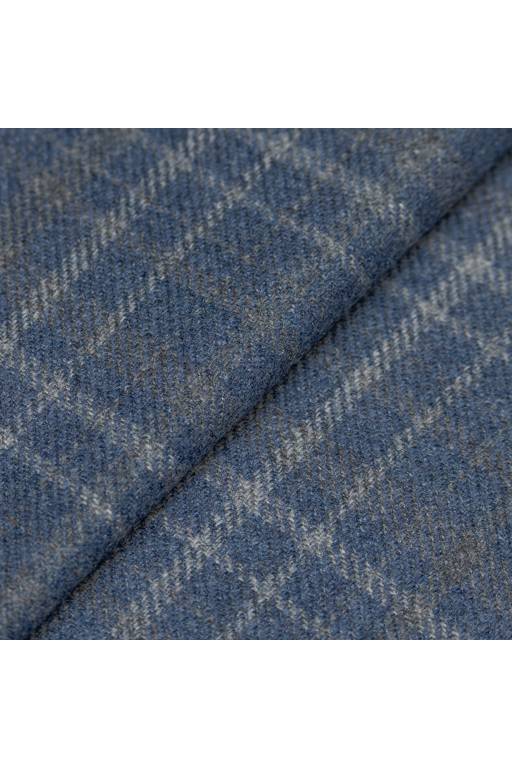Blue Plaid Flannel Jacket fabric swatch