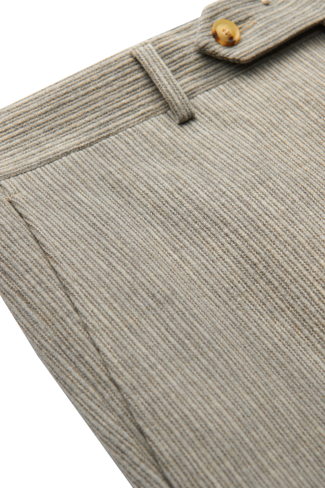 Beige Wool/Cashmere Corduroy Pant