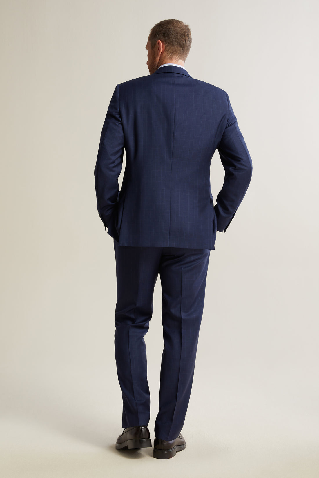 Dark Blue Super 150s Plaid Suit