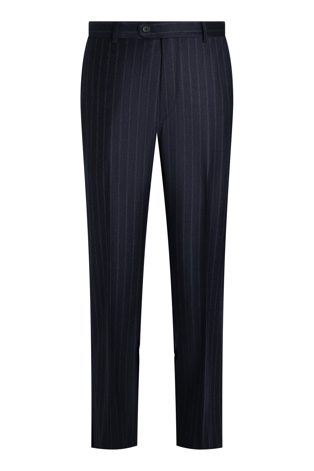 Navy Double Stripe Flannel Suit