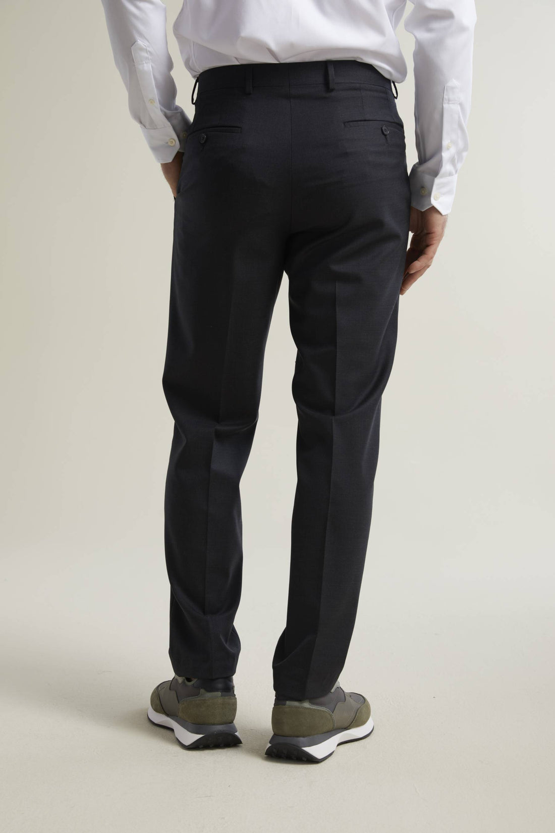 Charcoal Ice Wool Suit - Pant back