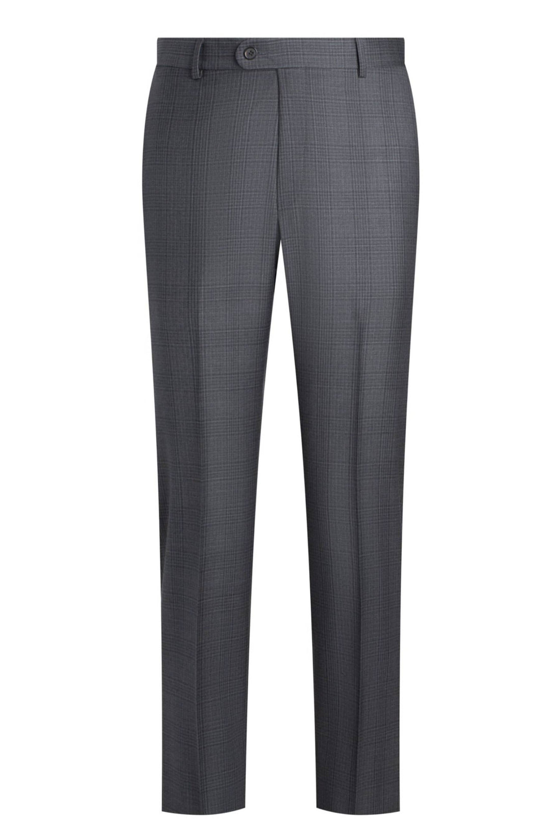 Heritage Gold Grey Plaid Wool Suit - front pants