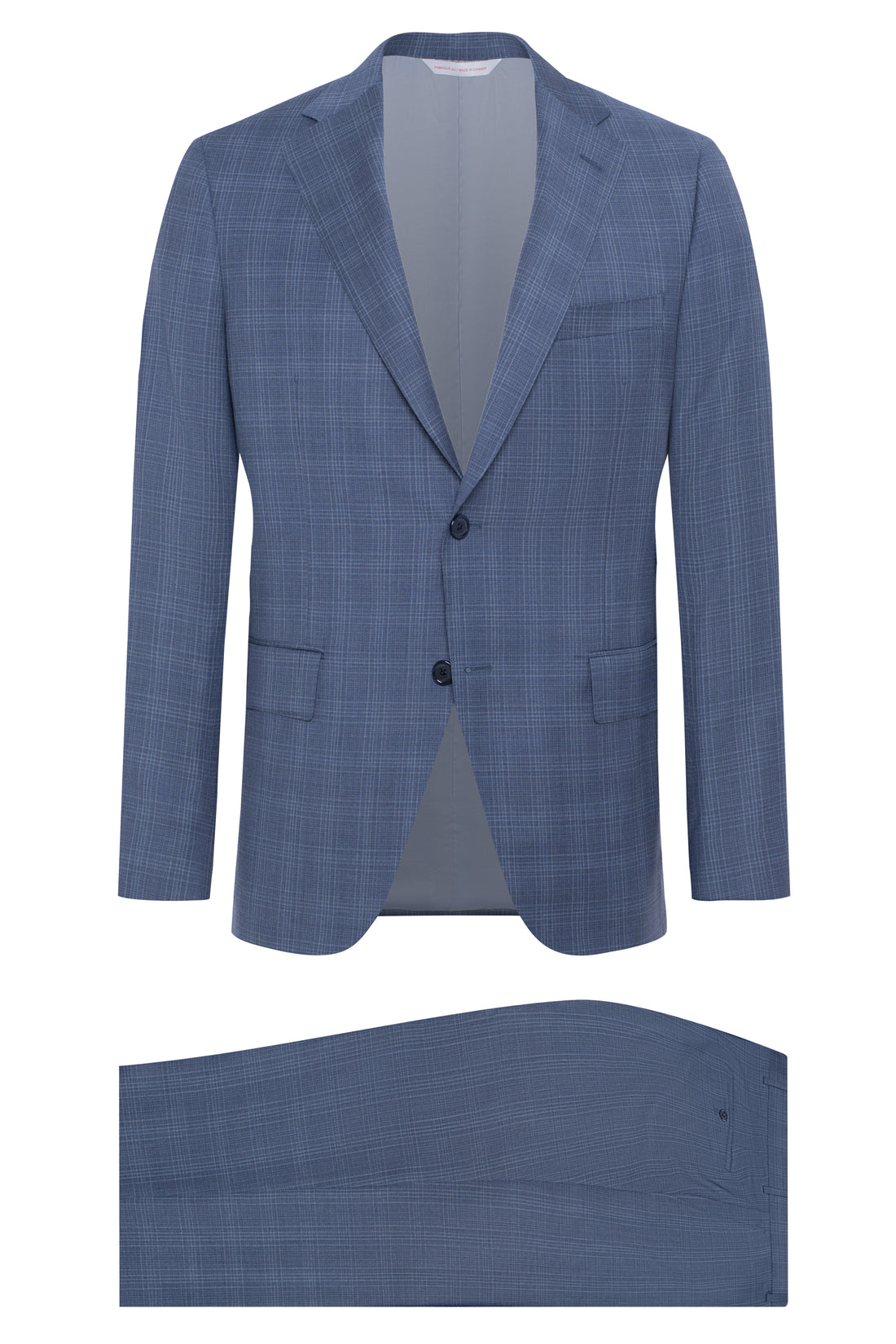 Light Blue 130's Plaid Suit