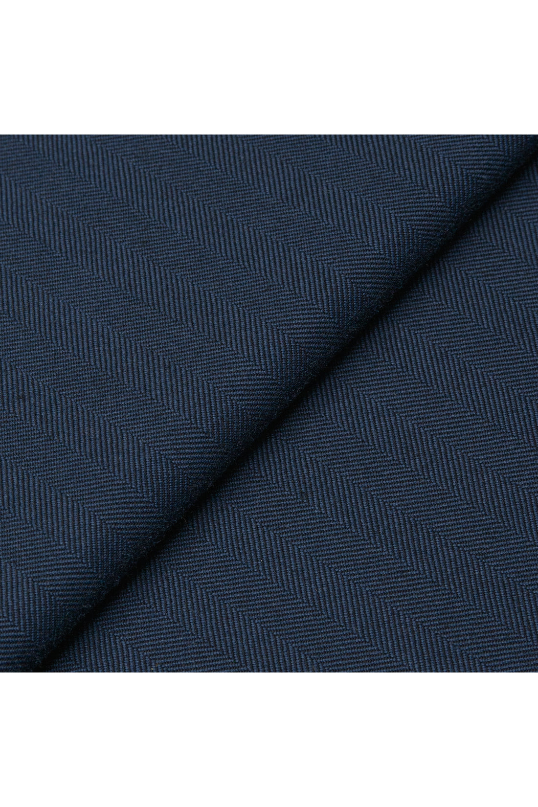 Navy Cotton Silk Herringbone Suit