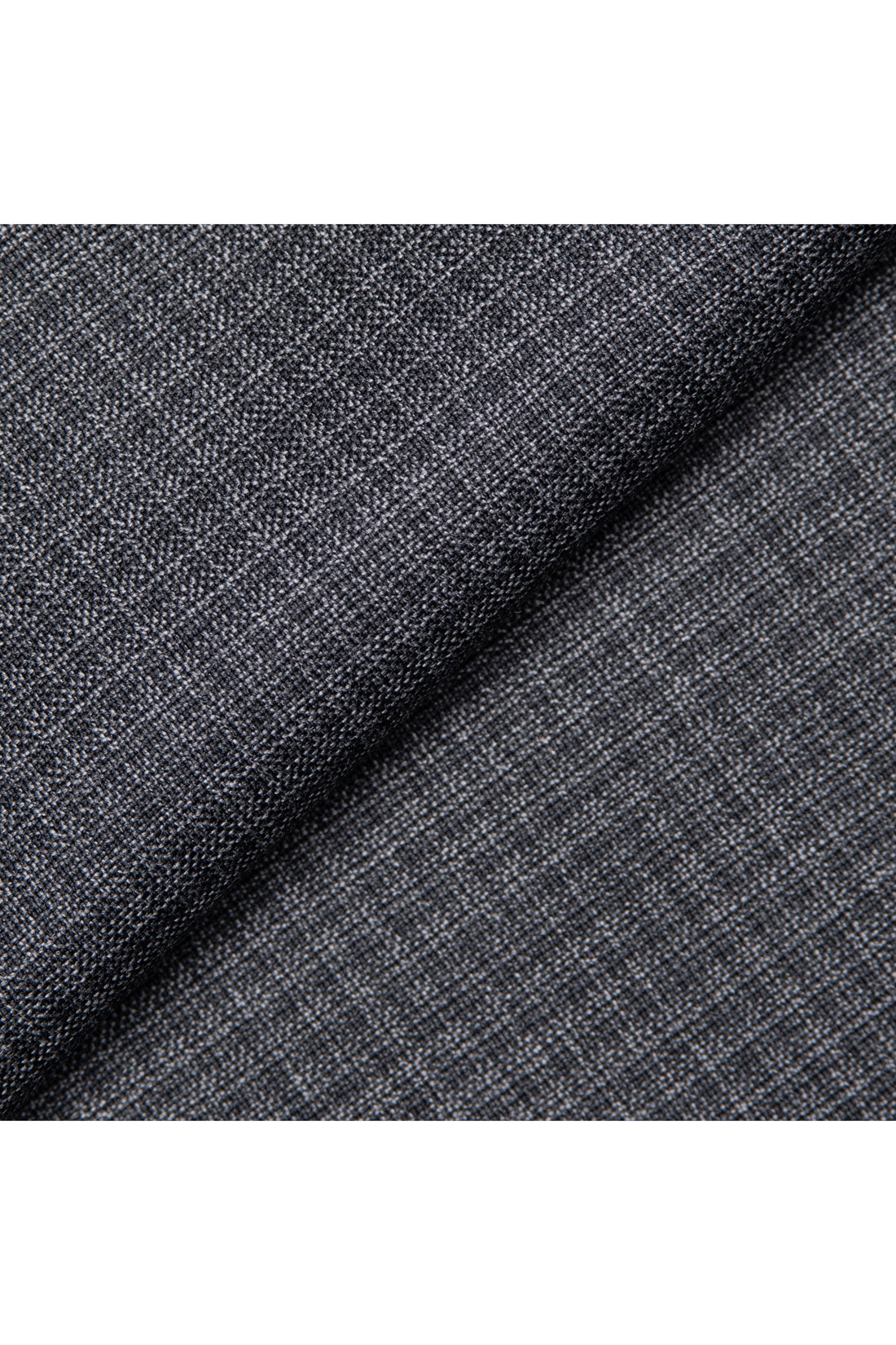 Grey Super 150s Micro Check Suit fabric swatch
