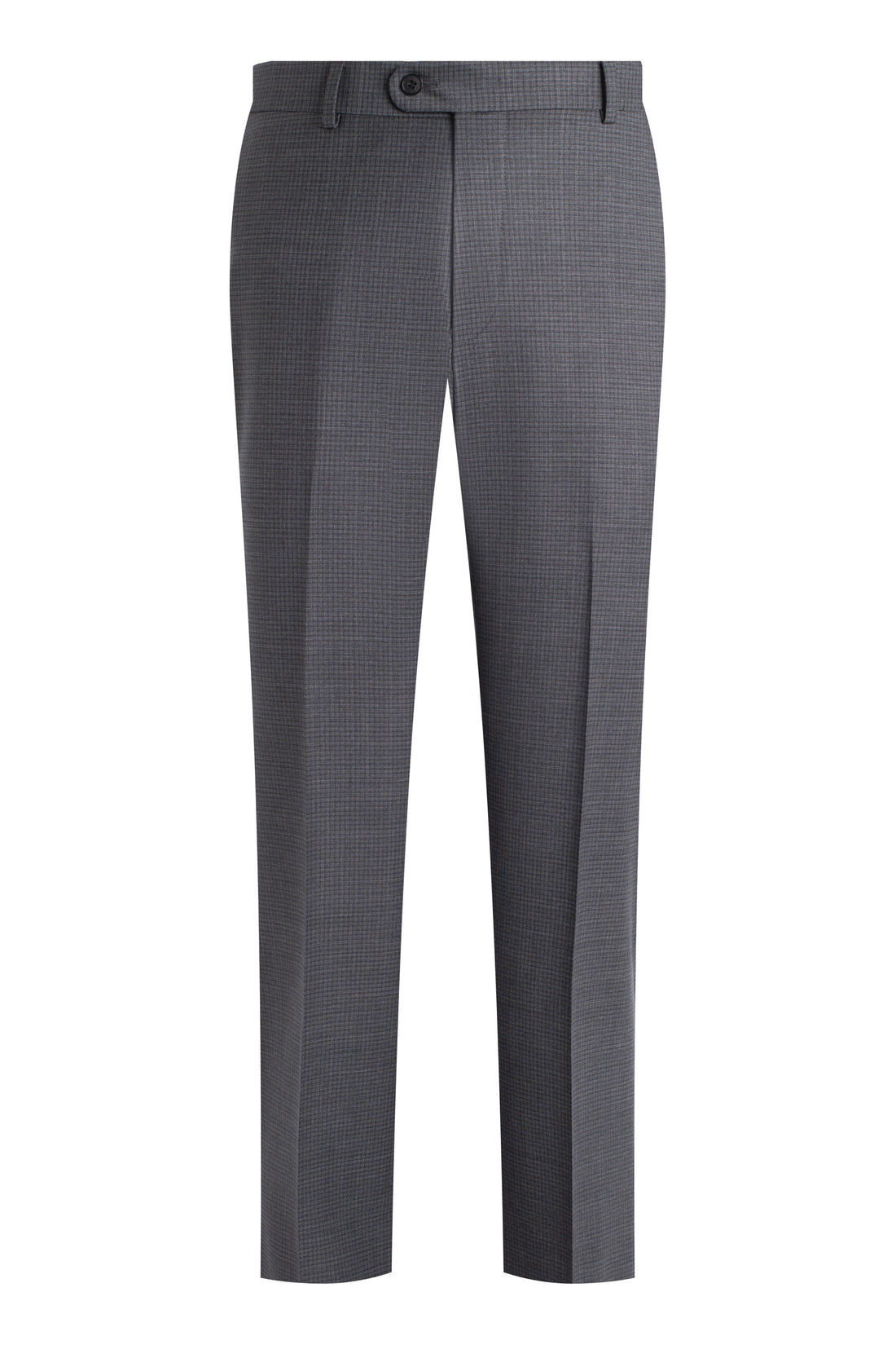 Grey Super 150s Micro Check Suit pant front