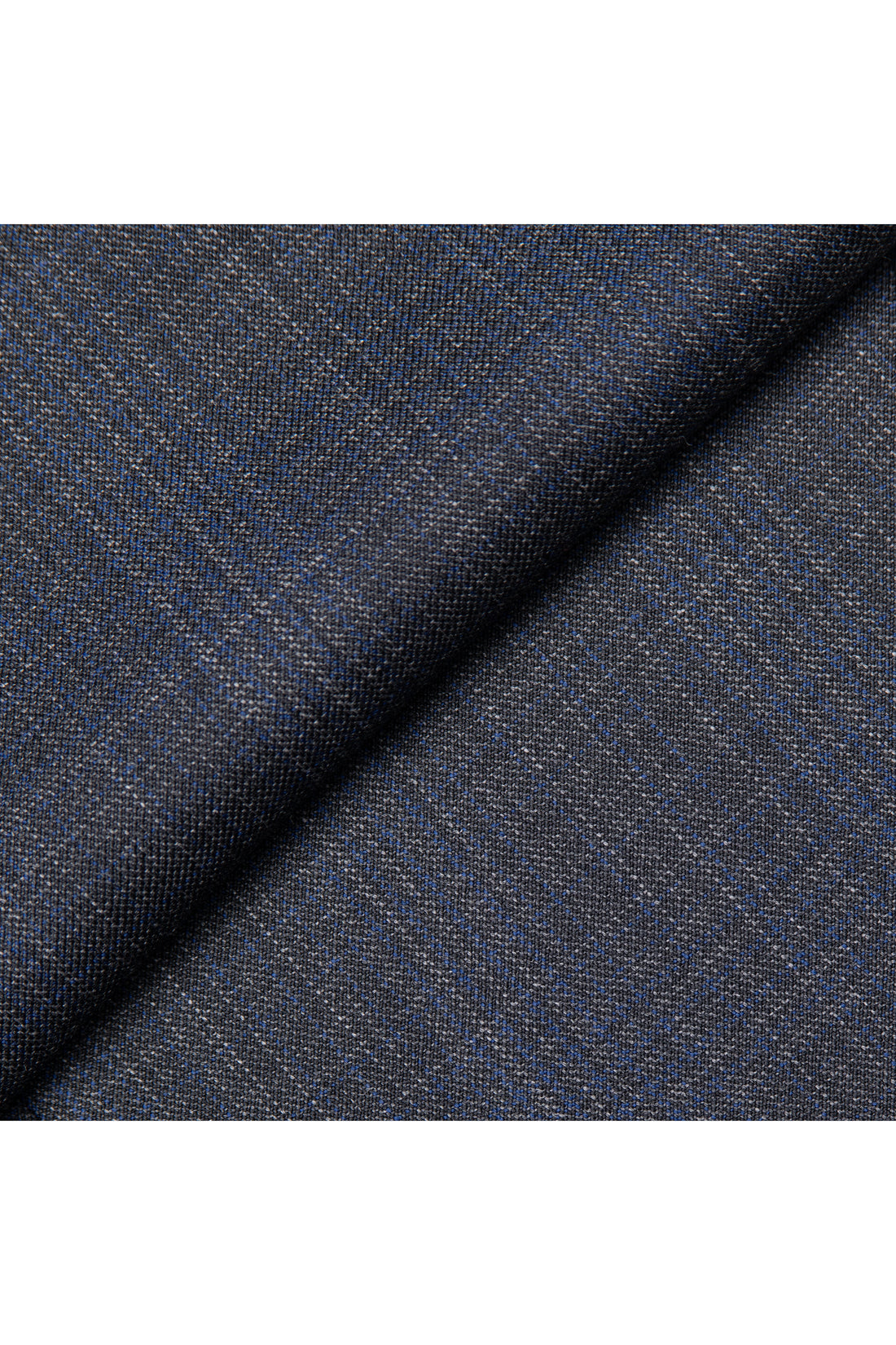 Charcoal-Blue Graph Check Suit swatch fabric