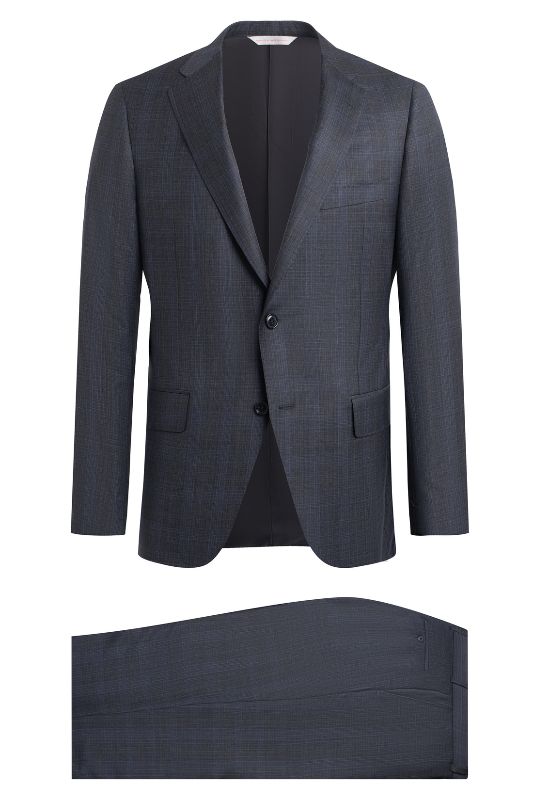 Charcoal-Blue Graph Check Suit