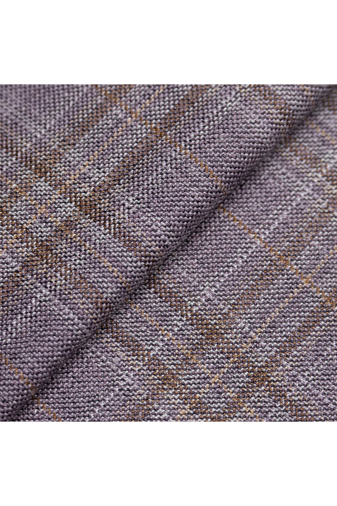 Lilac Wool, Silk and Linen Plaid Jacket
