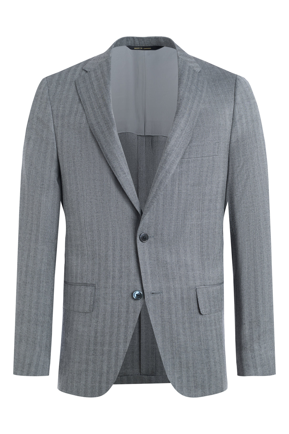 Steel Grey Herringbone Jacket