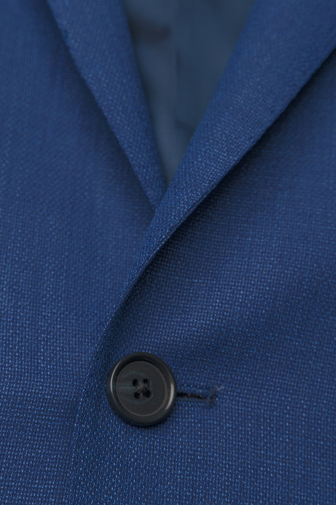 Deep Blue Wool Hopsack Jacket