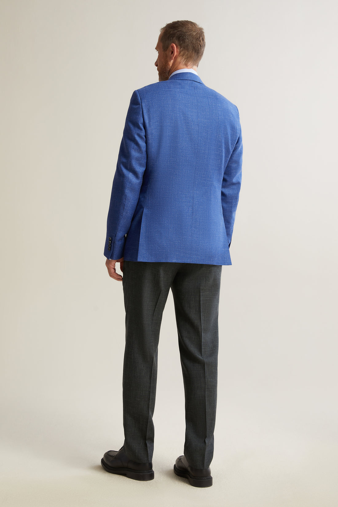 Blue Melange Cashmere Blend Jacket