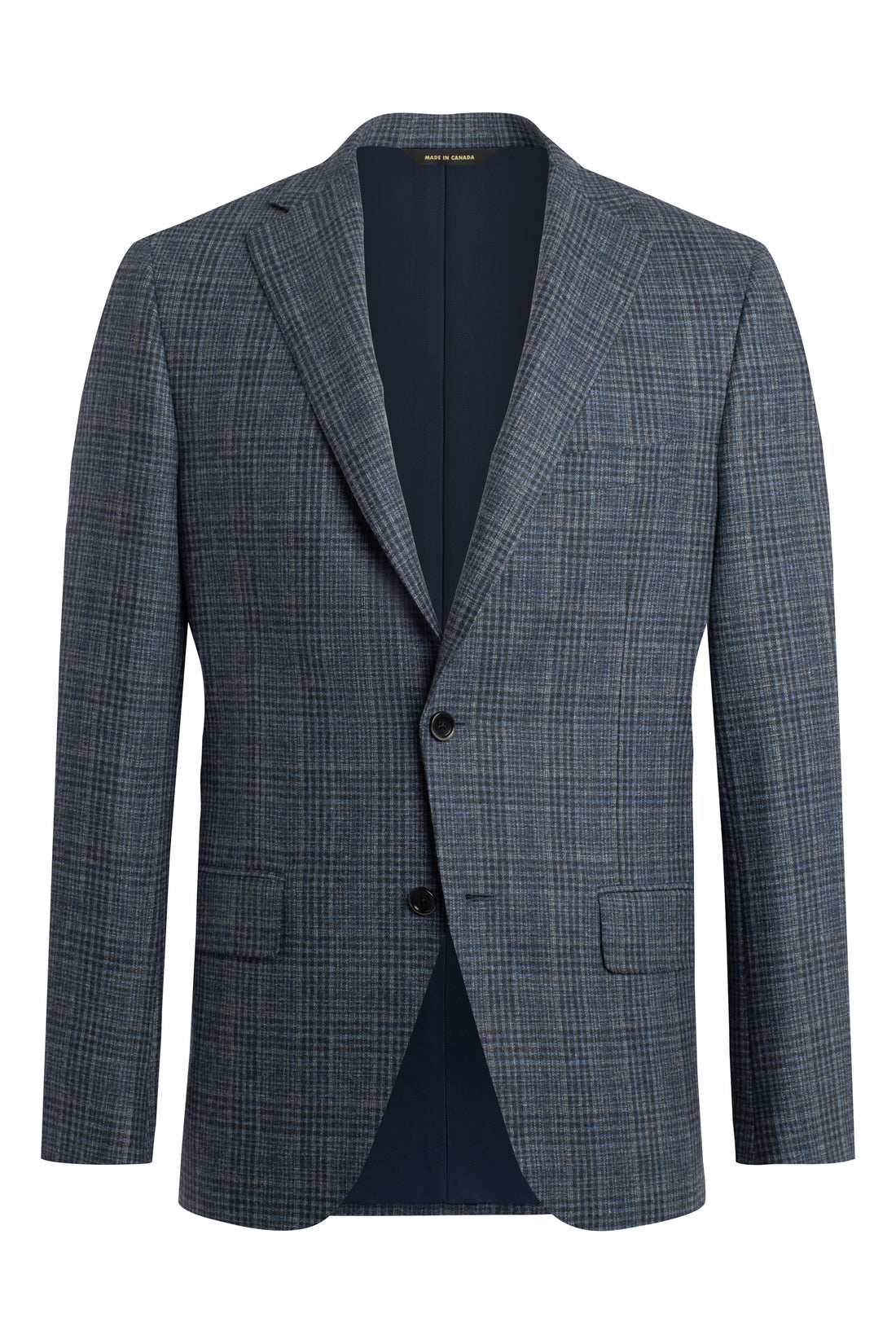 Blue Wool Cashmere Plaid Jacket