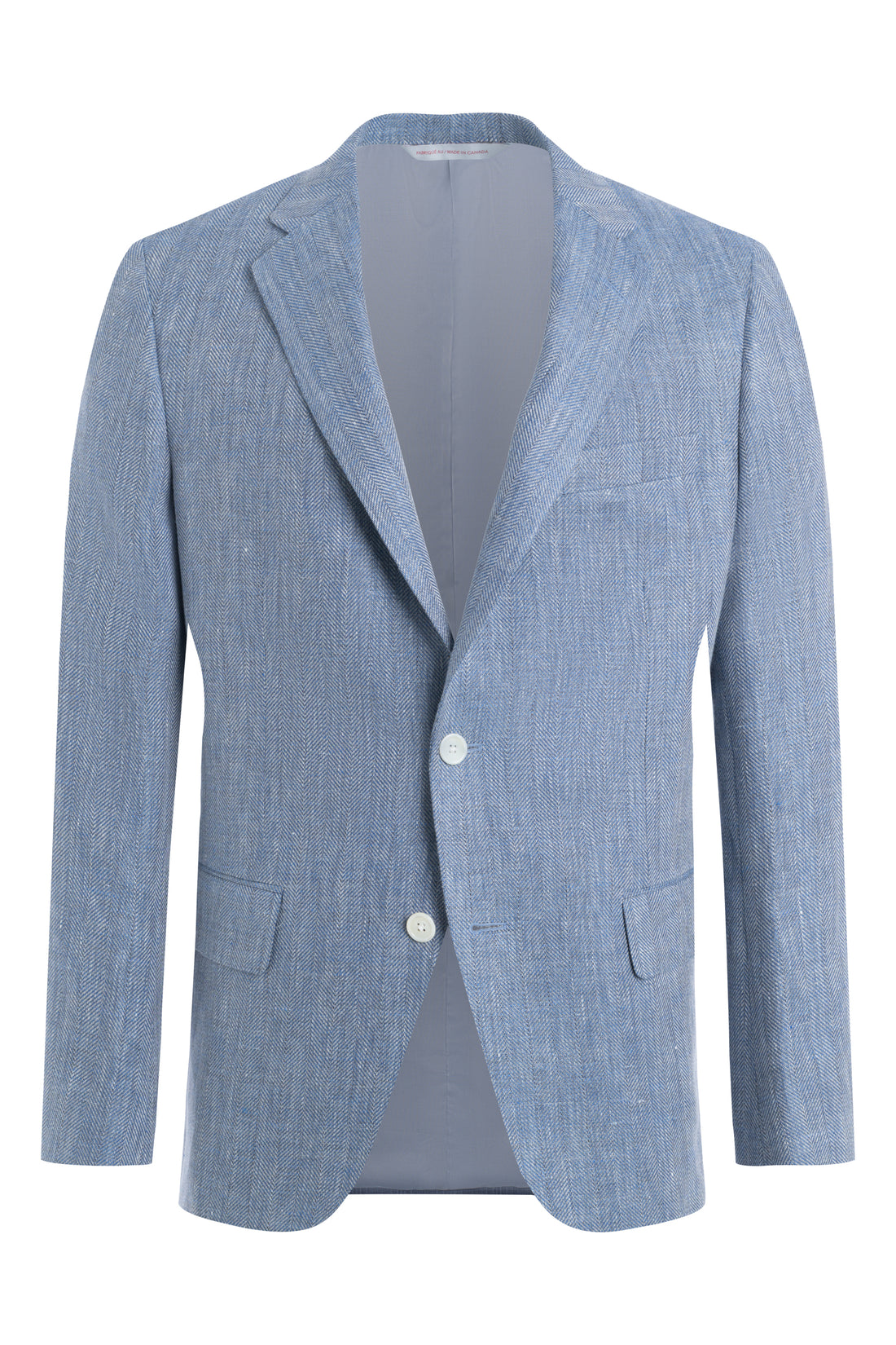 Light Blue Wool Linen Blend Jacket
