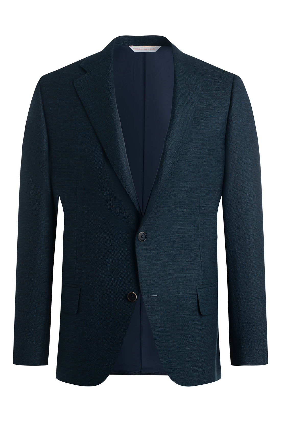 Blue Green Textured Classic Fit Jacket
