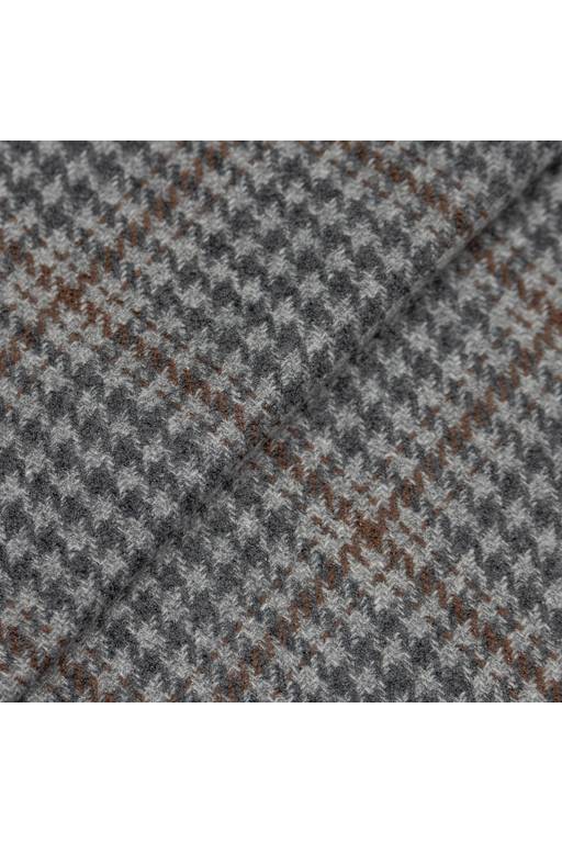 Grey Houndstooth Windowpane Jacket fabric swatch