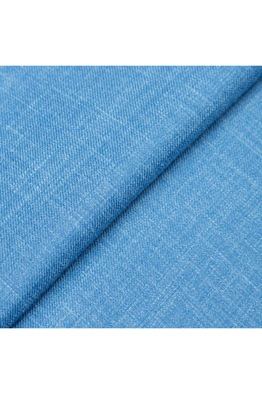 Blue Wool Silk Linen Soft Jacket