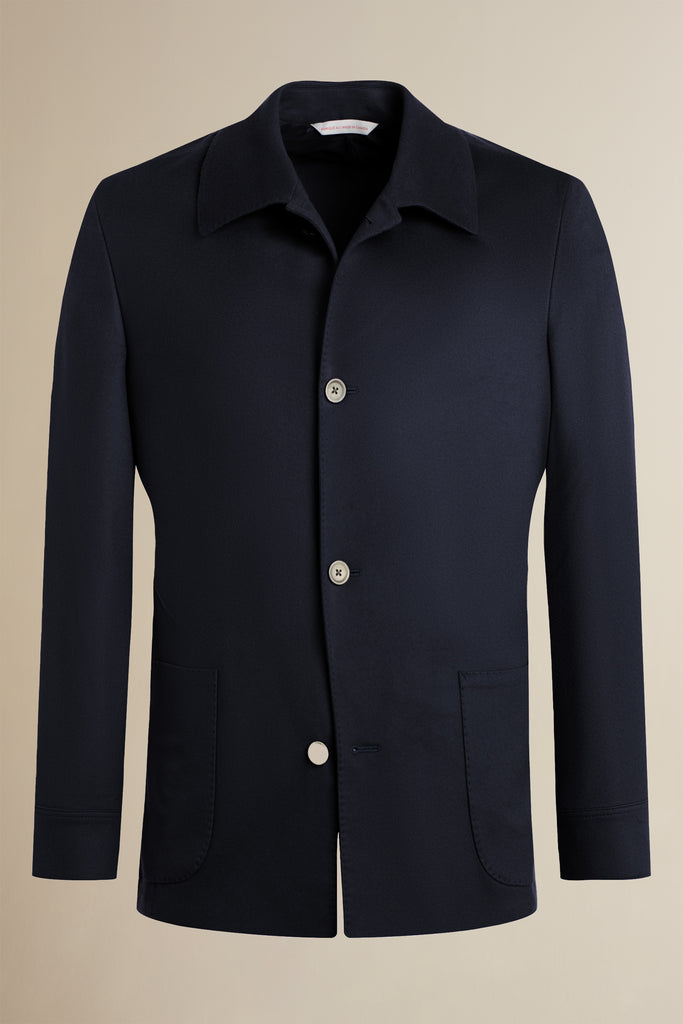 Exclusive Work Jacket in Navy, fabric from Zegna  ghost