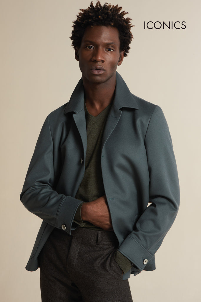 Exclusive Work Jacket in Green, fabric by Zegna