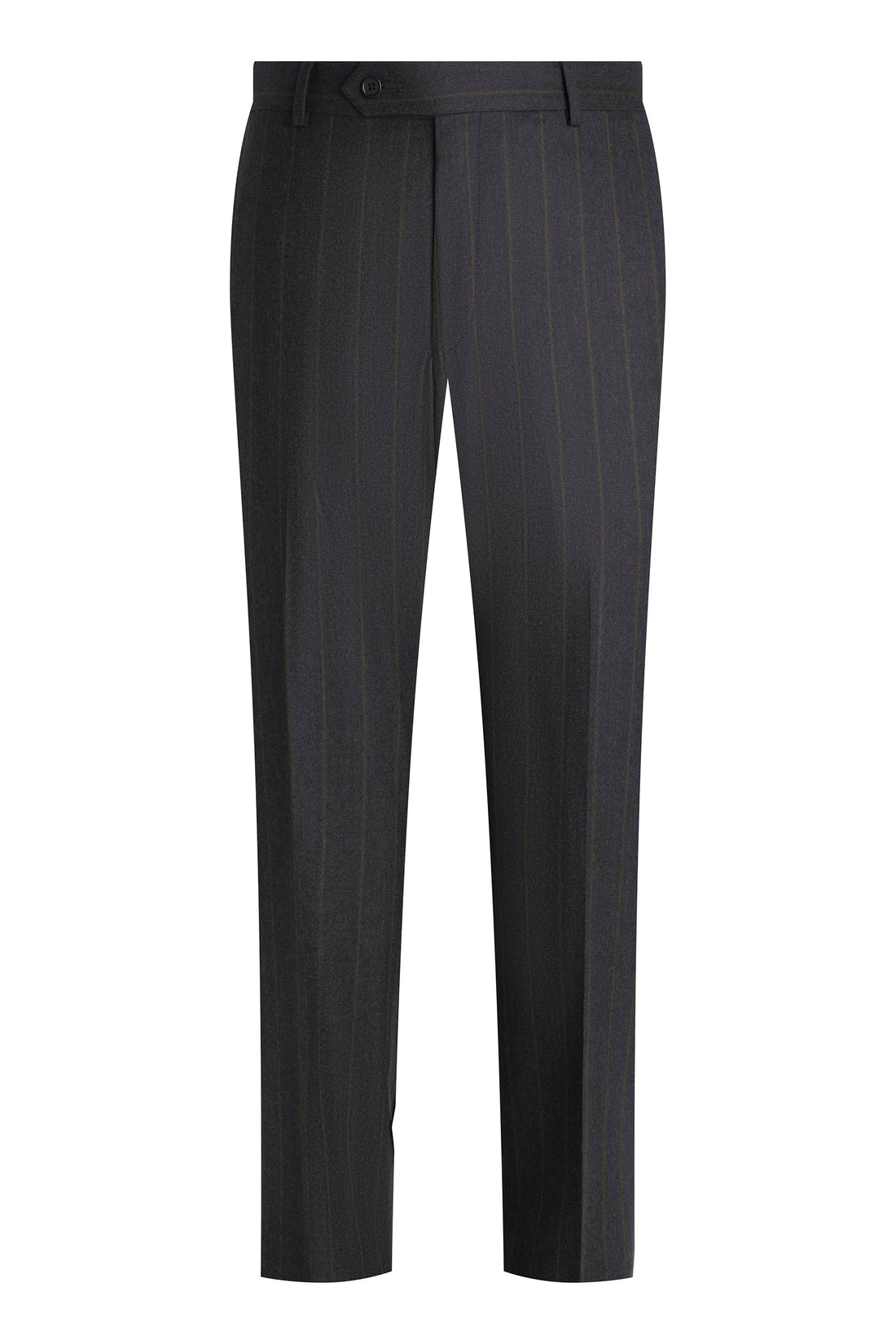 Charcoal Stripe Soft Loop Suit Front Pant