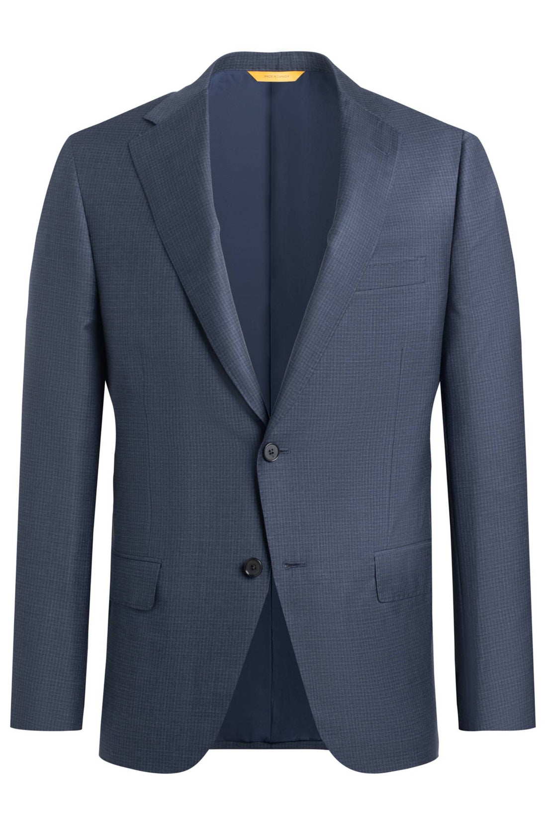 Heritage Gold Blue Super 150s Microcheck Suit Front Jacket