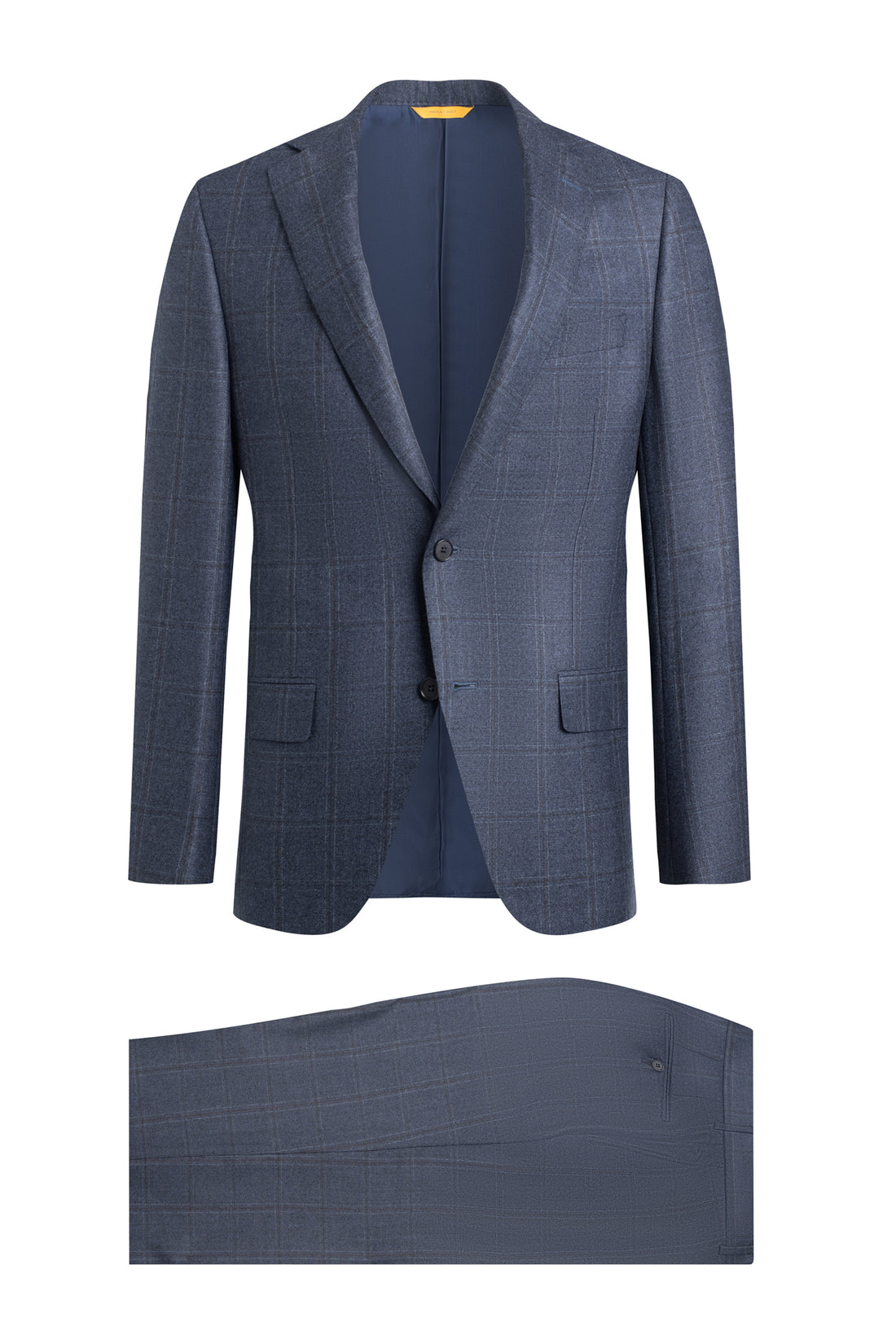 Dark Blue Windowpane Suit