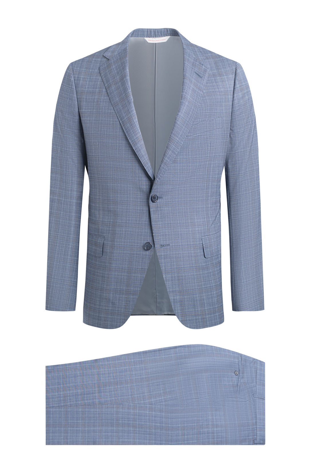 Light Blue Plaid Soft Suit