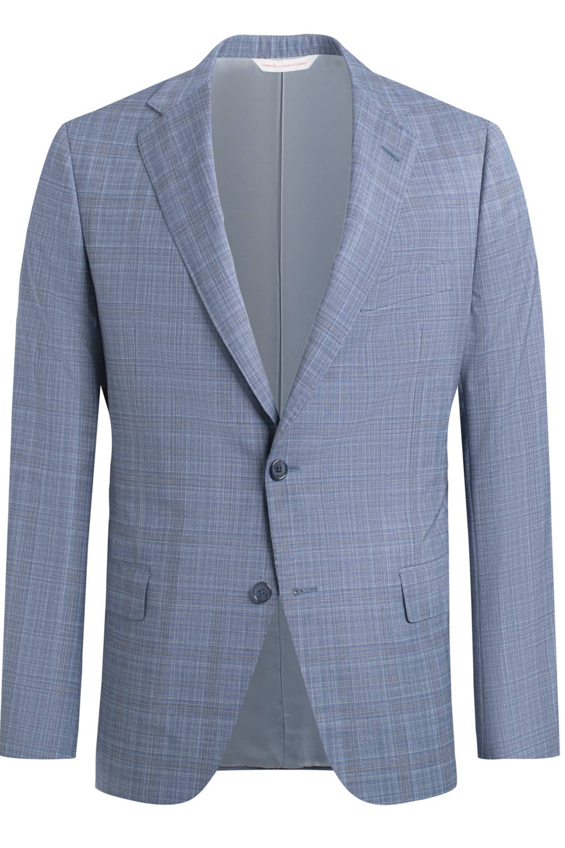 Samuelsohn Slate Blue Plaid Soft Suit Front Jacket