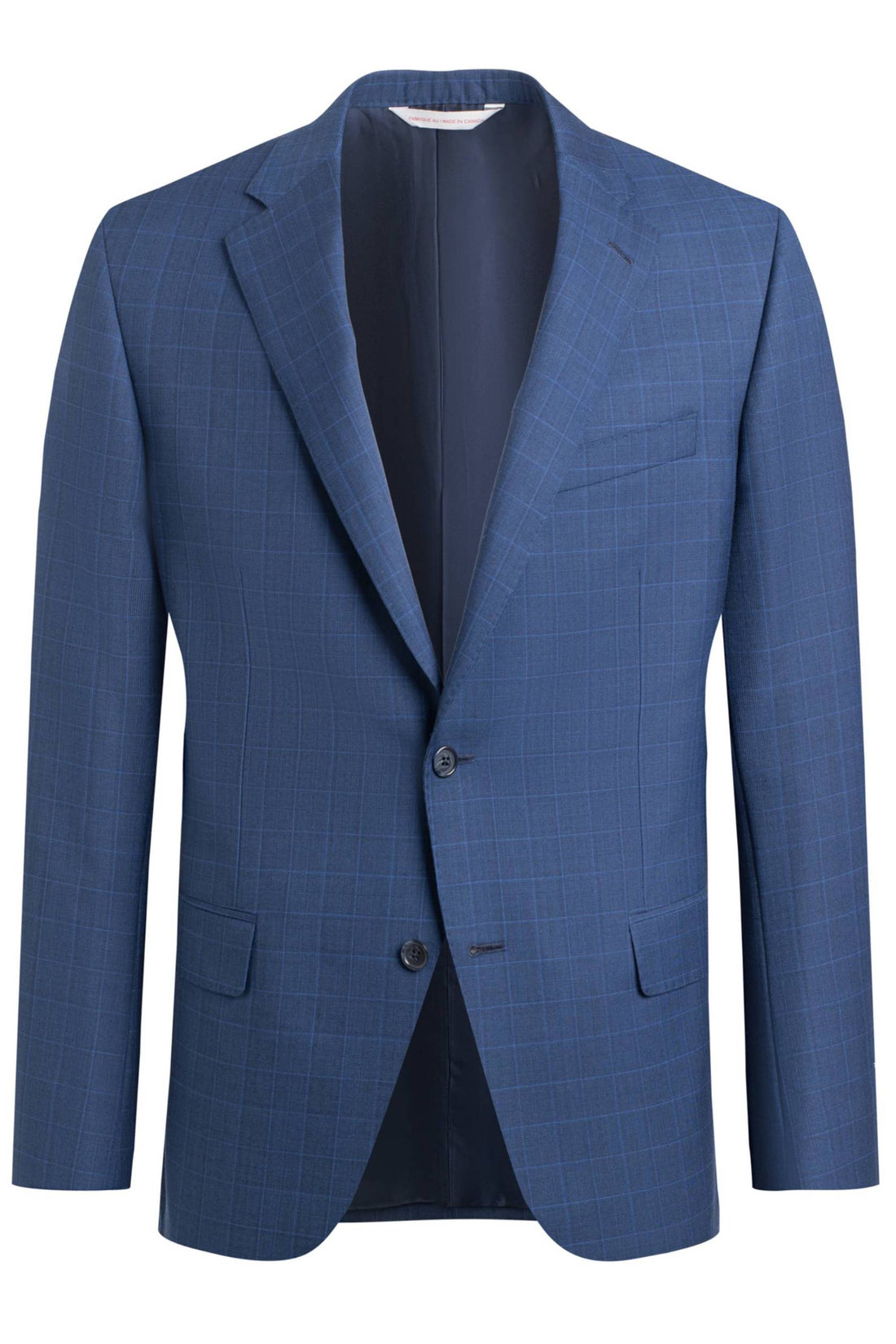 Samuelsohn Blue Glen Plaid Classic Suit Front Jacket