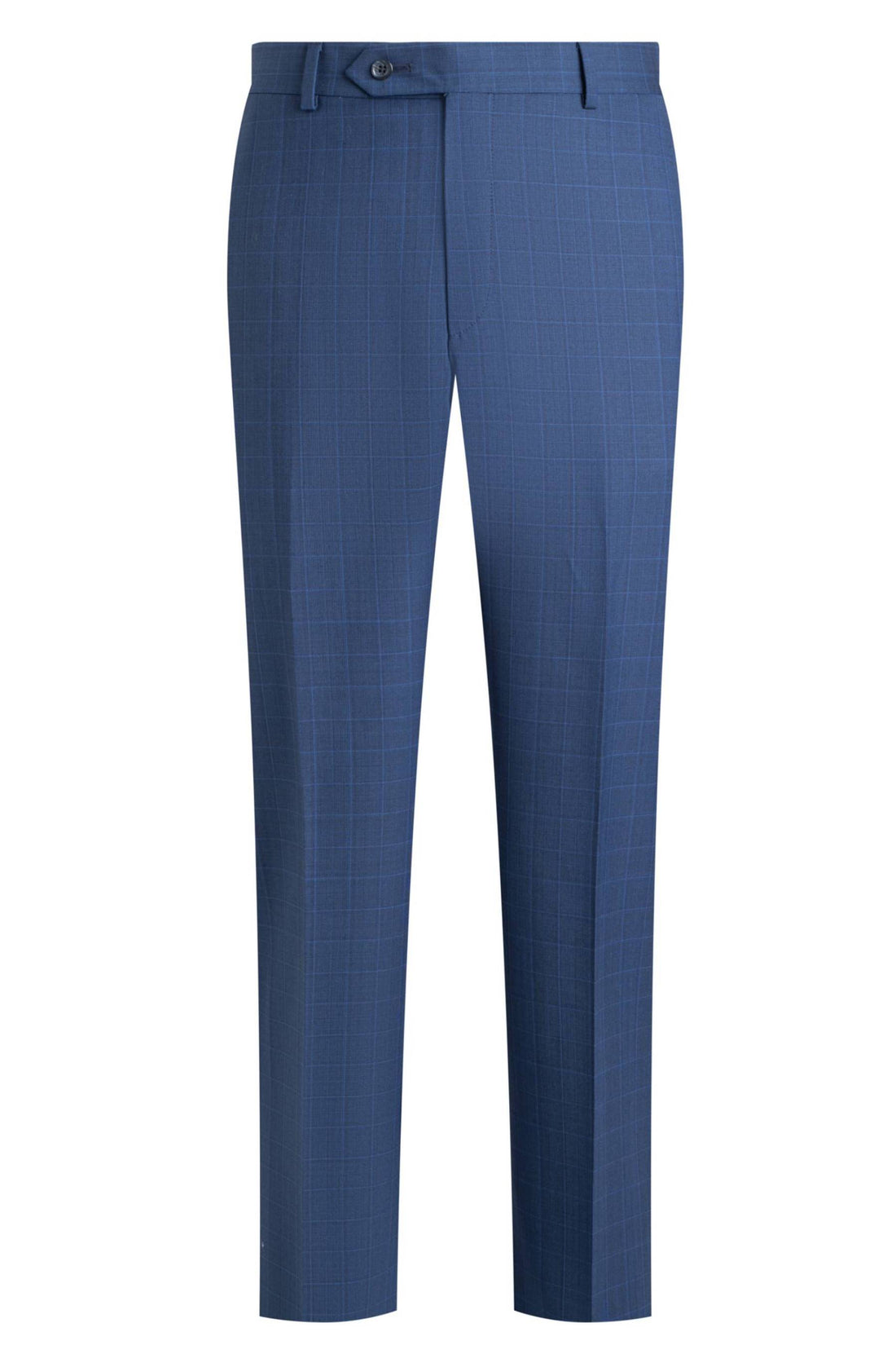 Samuelsohn Blue Glen Plaid Classic Suit Front Pant