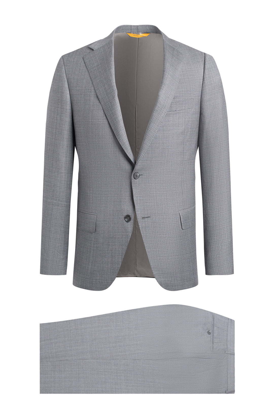 Grey Wool Neat Pattern Suit