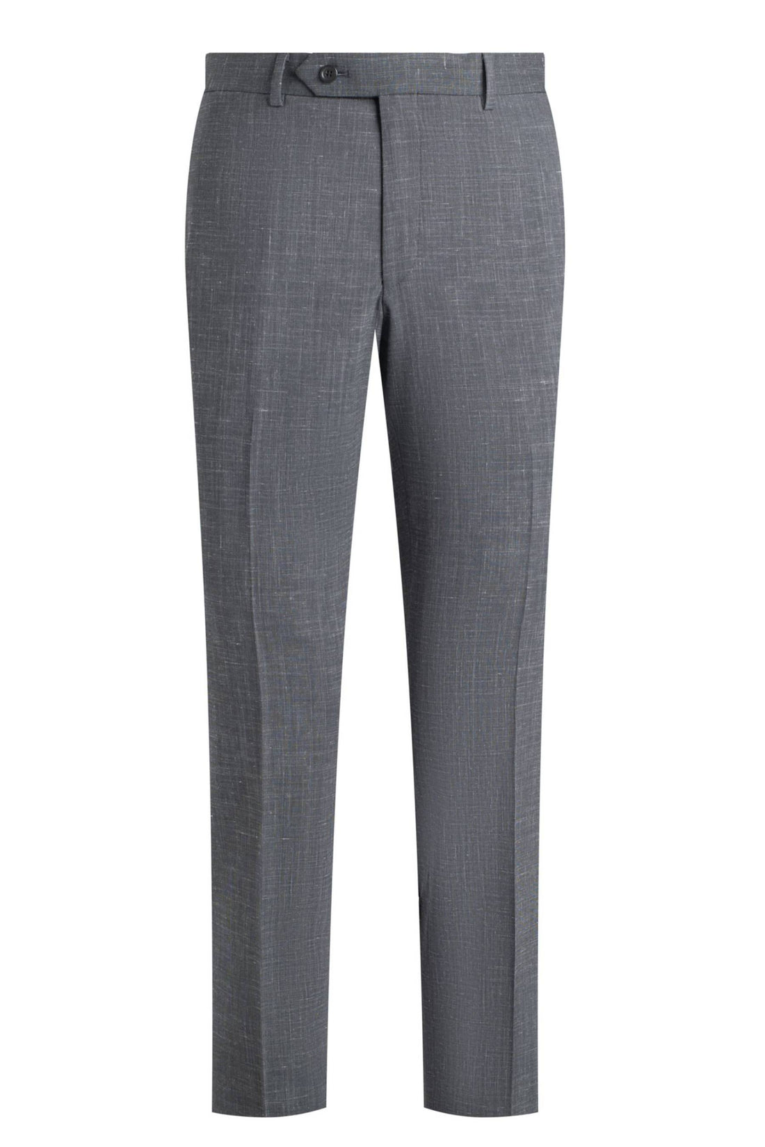 Samuelsohn Grey Wool Linen Stretch Suit Front Pant