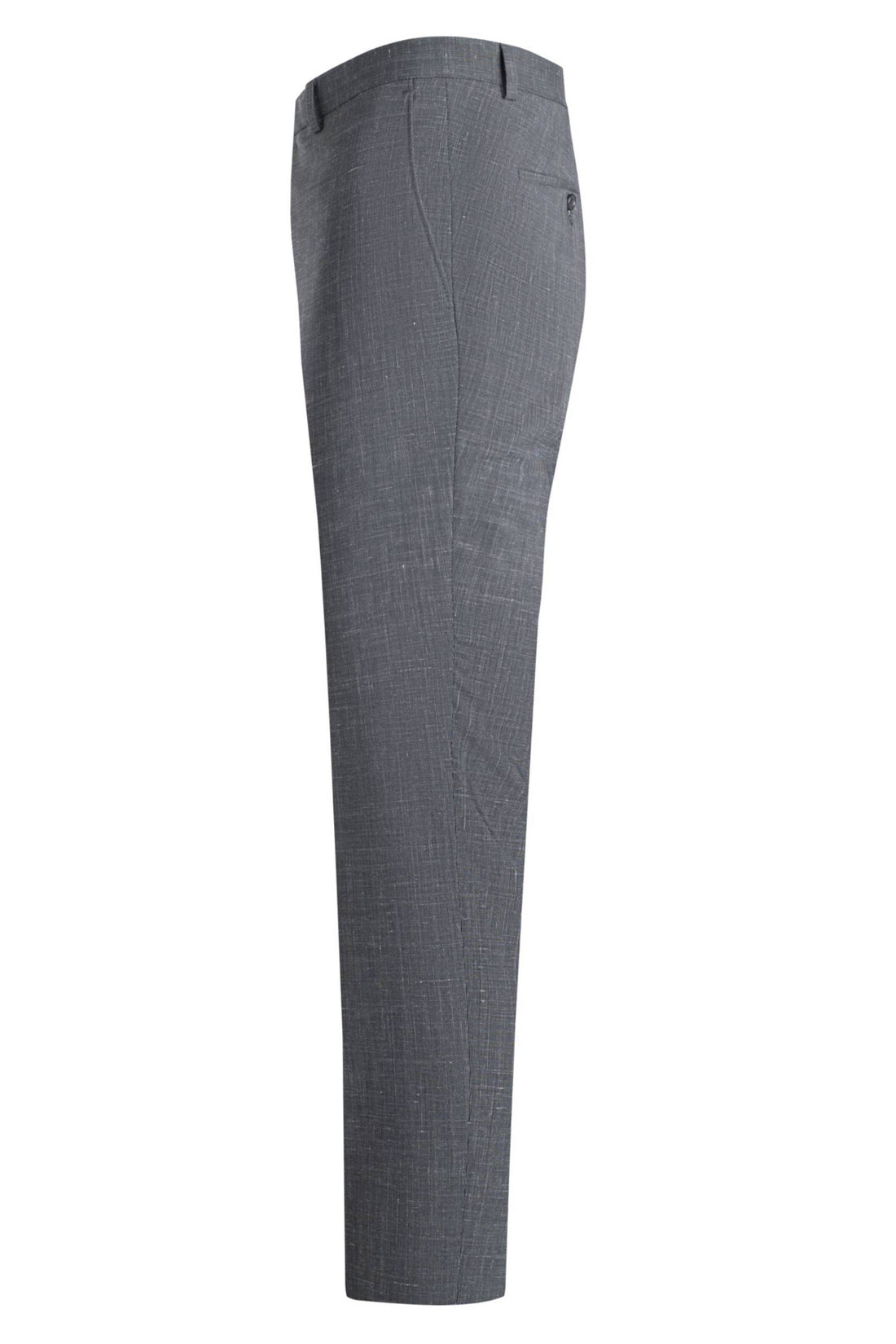 Samuelsohn Grey Wool Linen Stretch Suit Side Pant