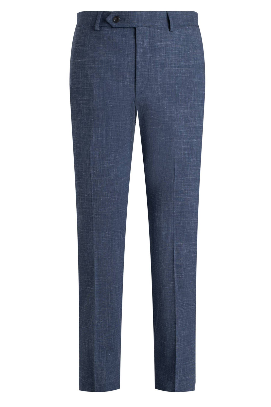 Samuelsohn Blue Wool Linen Stretch Suit Front Pant