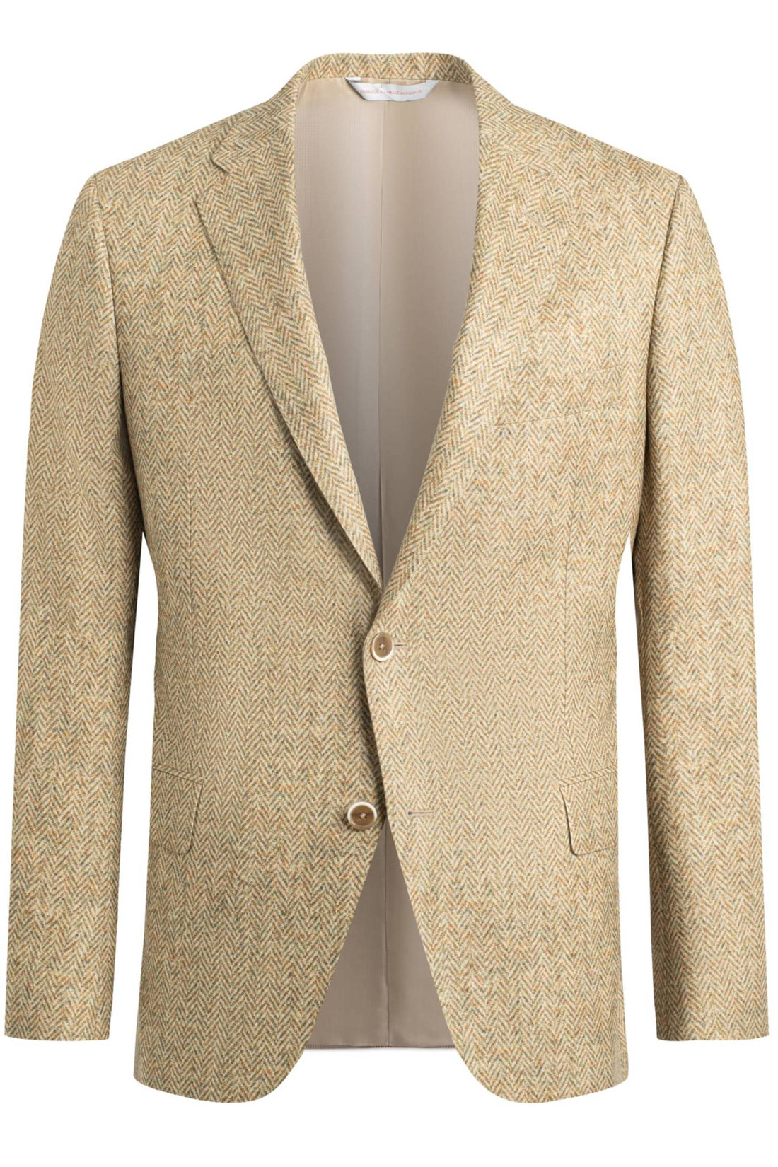 Samuelsohn Tan Tweed Herringbone Jacket front