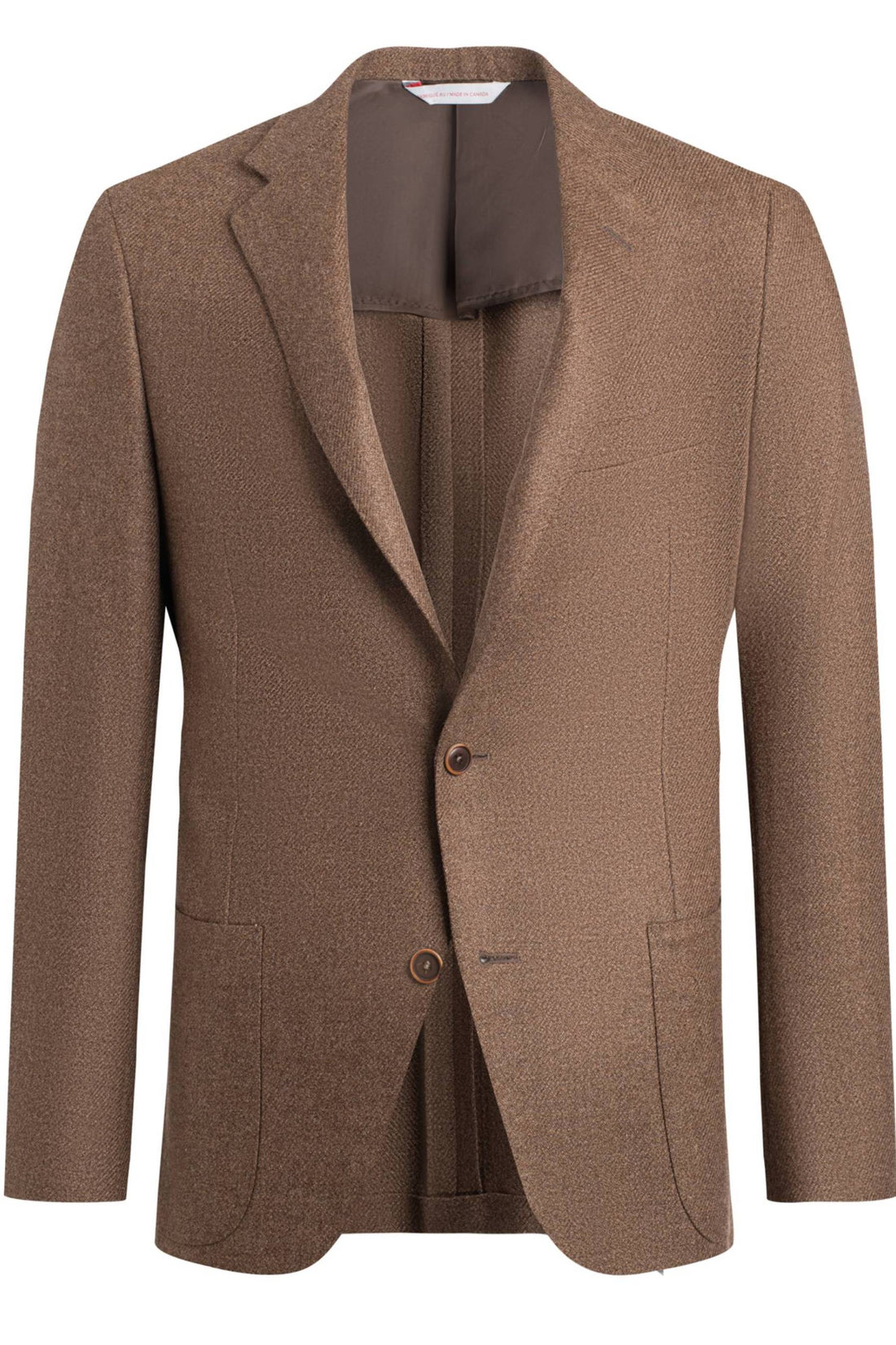 Samuelsohn Brown Wool Silk Capolovaro Tweed Jacket