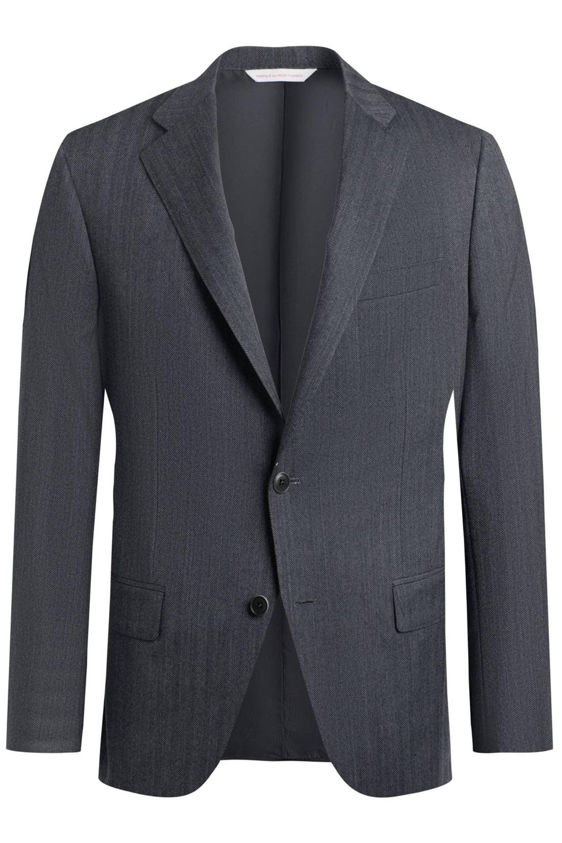 Samuelsohn Charcoal Herringbone Soft Classic Fit Jacket