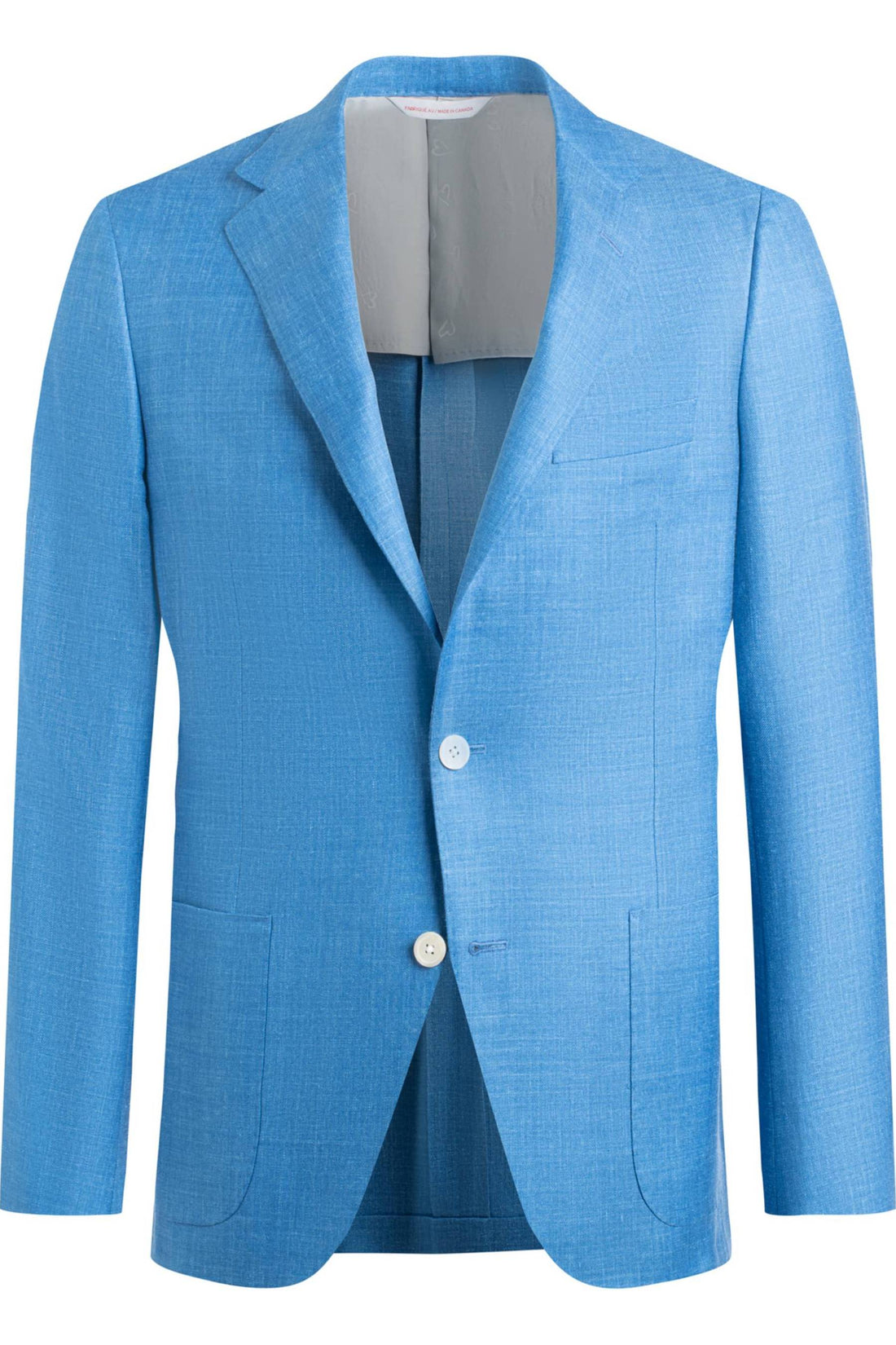 Samuelsohn Blue Wool Silk Linen Soft Jacket 
