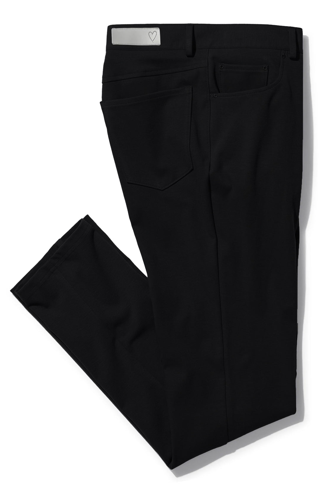 Black Moleskin Knit 5-Pocket Pants