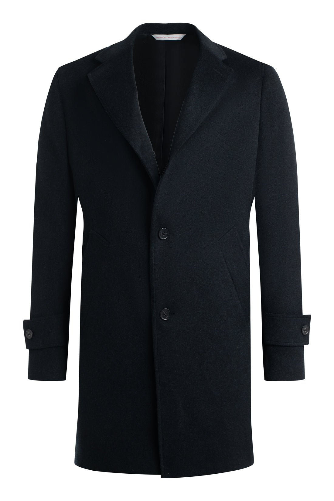 Black Capolavoro Brushed Wool Overcoat