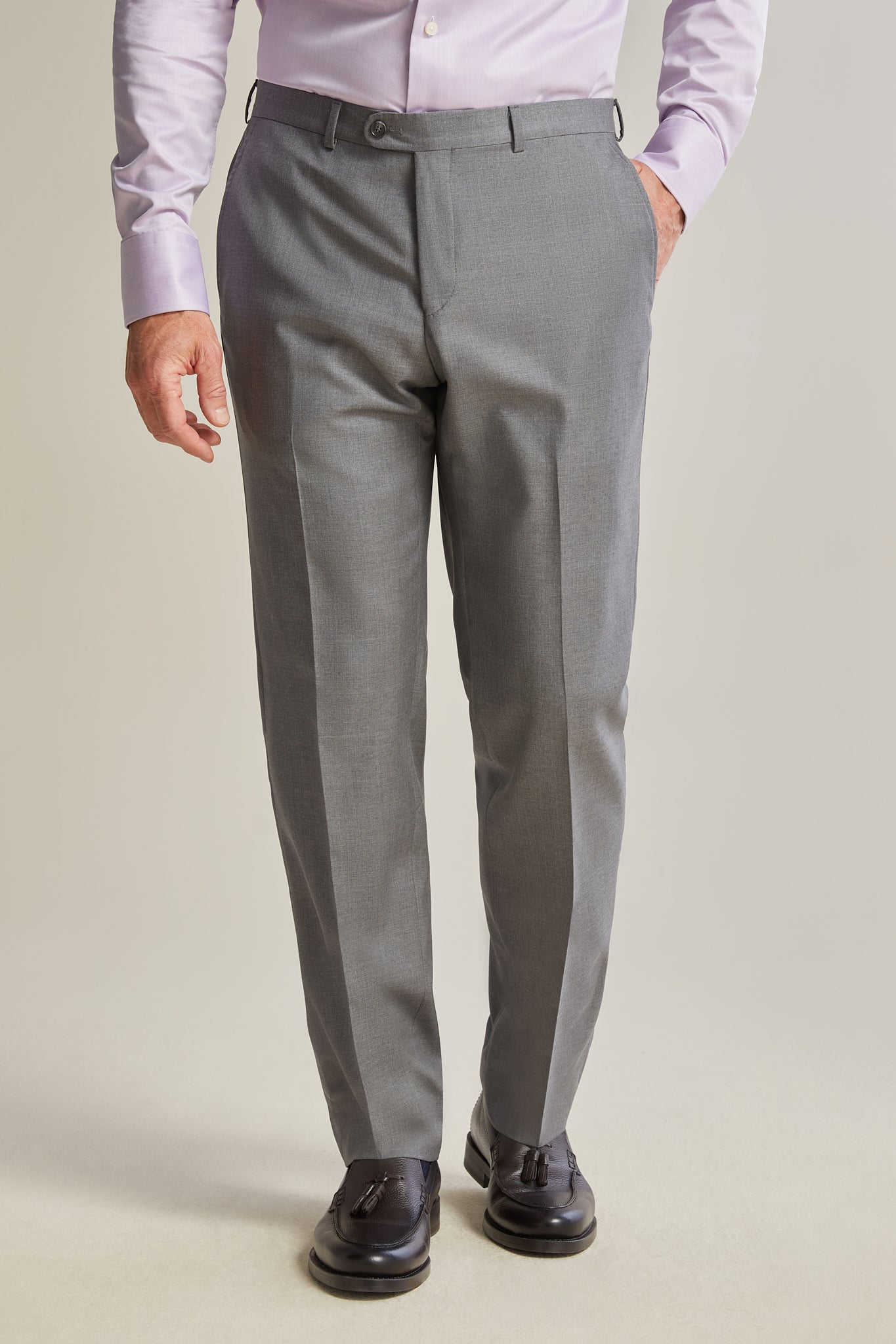 Light Grey Soho Suit Pants in Pure S120's Tropical Wool | SUITSUPPLY US