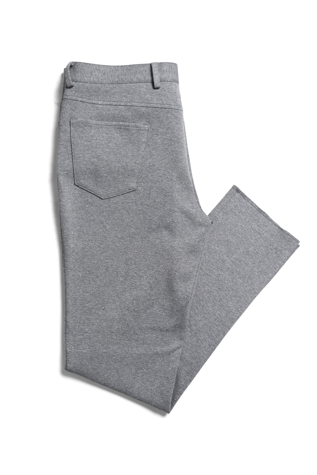 Grey Cotton Blend Double Jersey Trousers