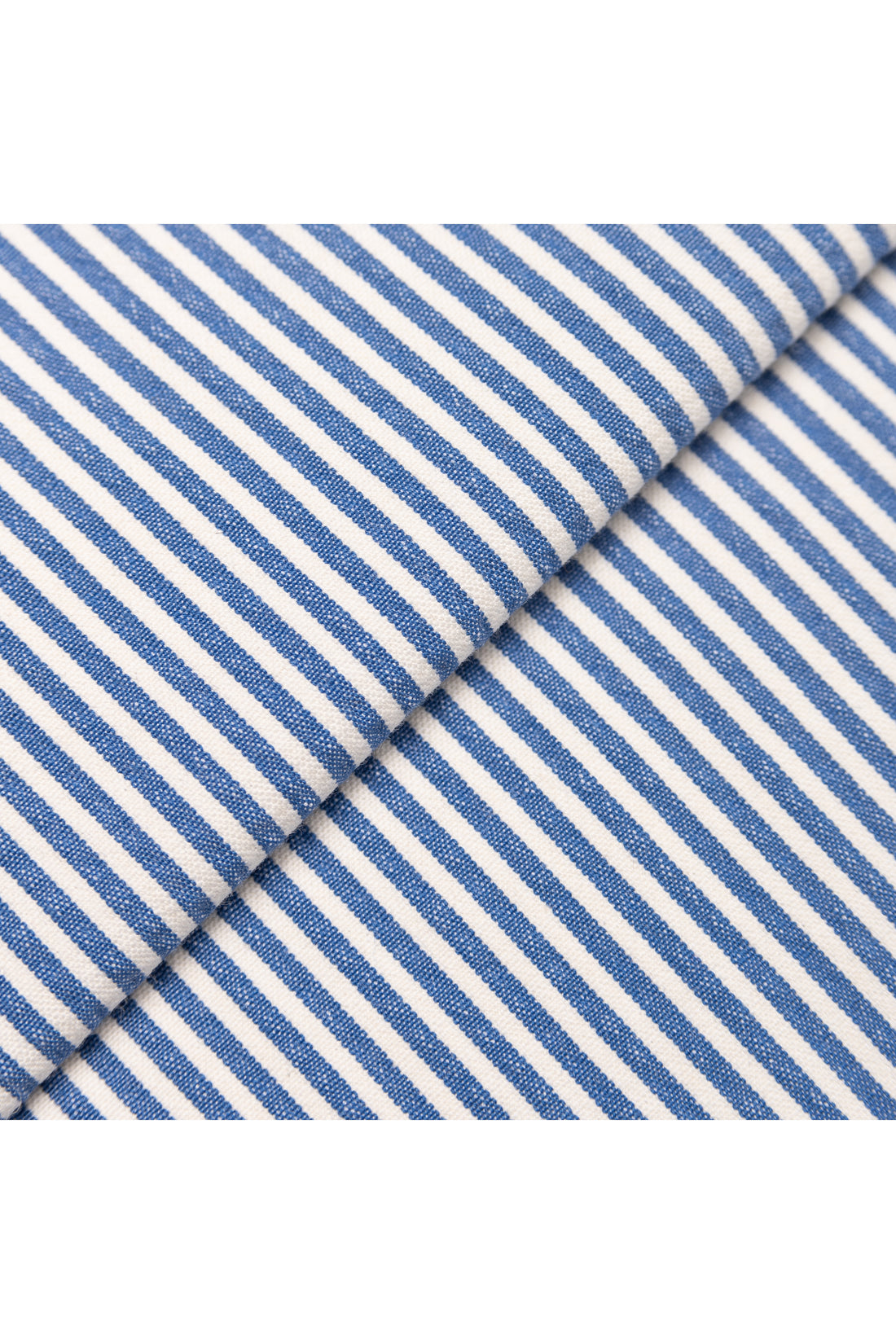 Woven Blue Stripe Seersucker | Harts Fabric