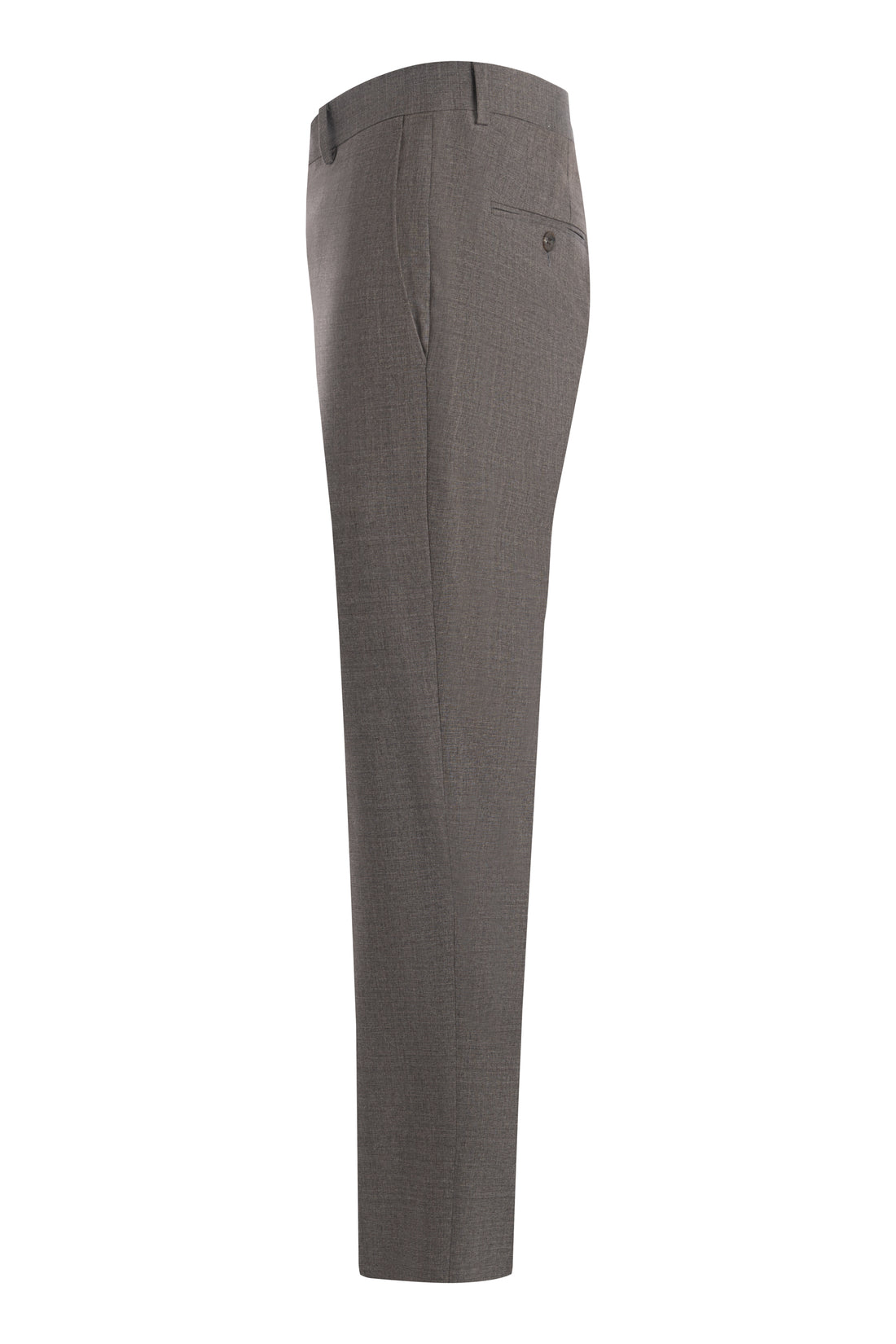 Taupe Wool and Silk Trousers