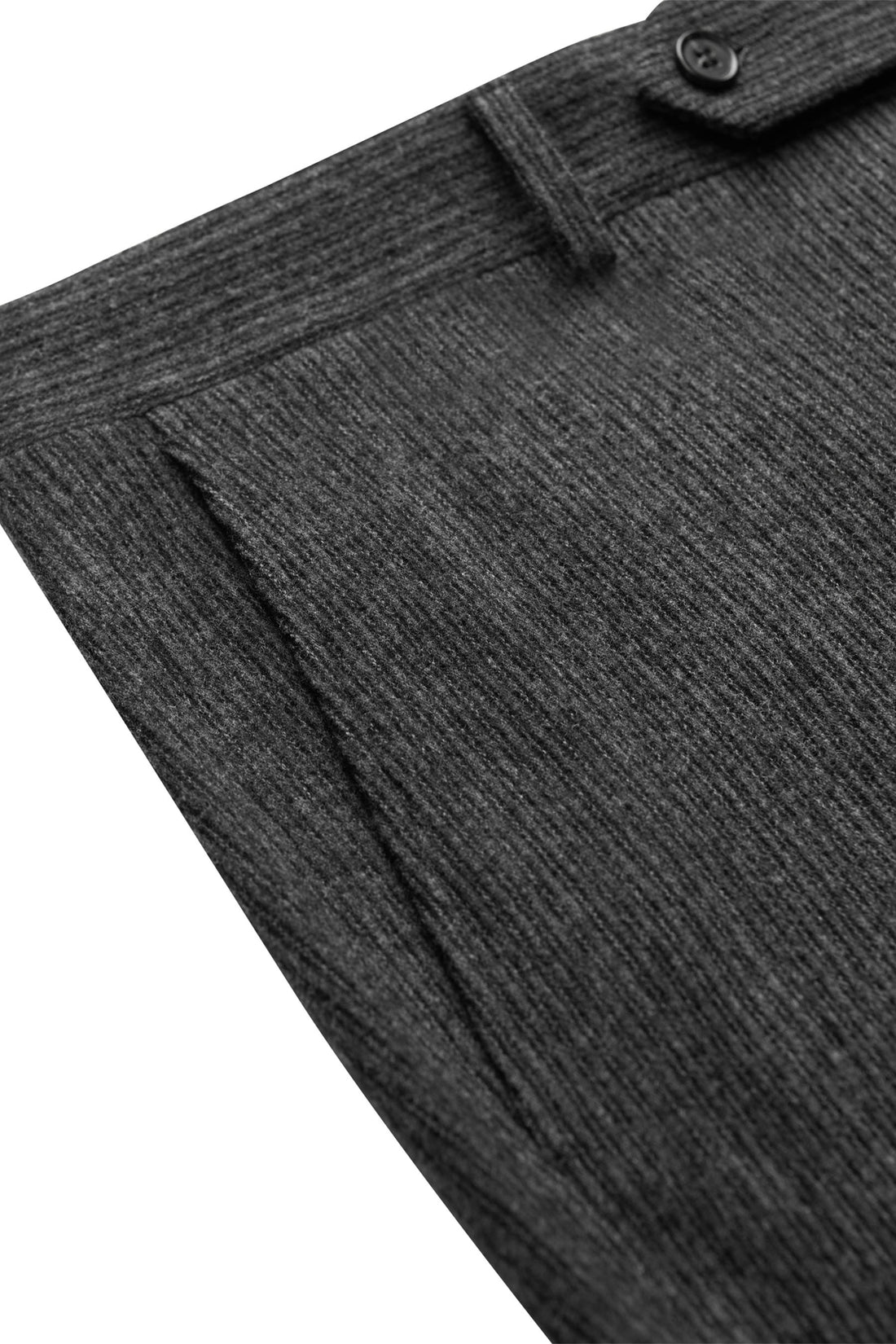 Charcoal Wool/Cashmere Corduroy Pant
