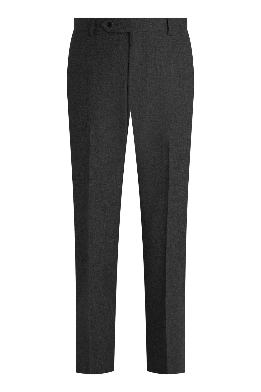 Charcoal Wool Cotton Melange Trousers