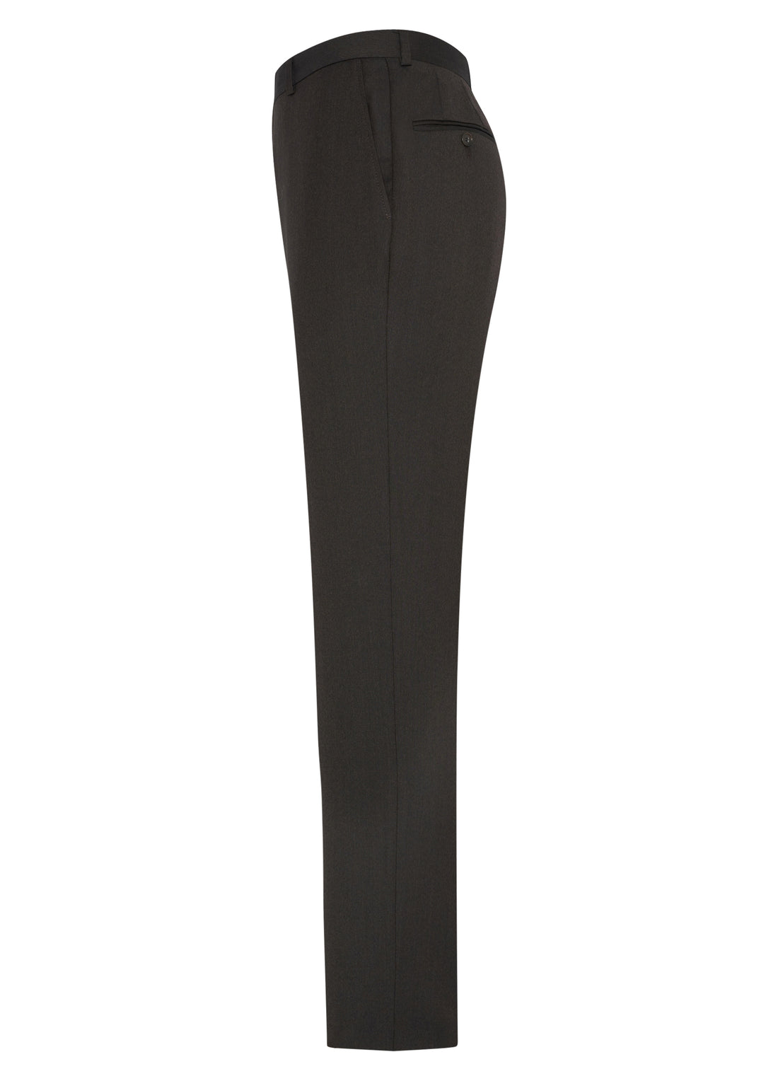 Brown Stretchline Flat Front Trousers