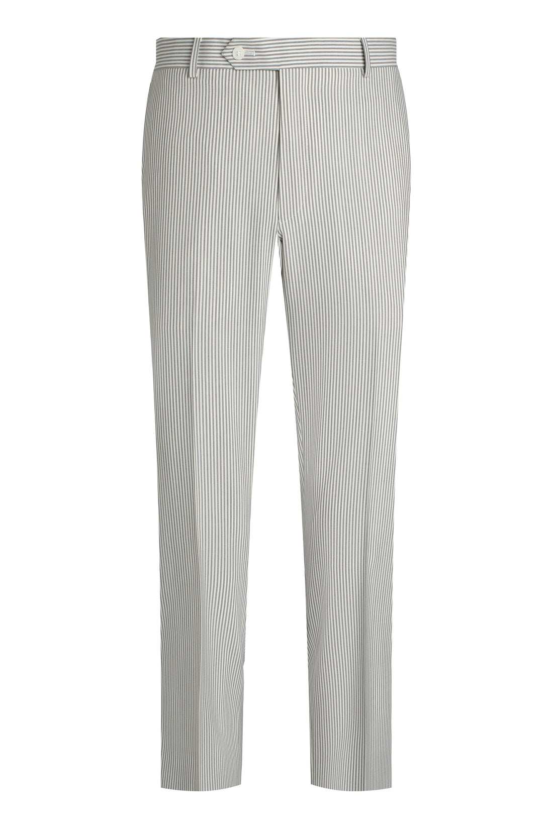 Grey Stripe Wool Trousers