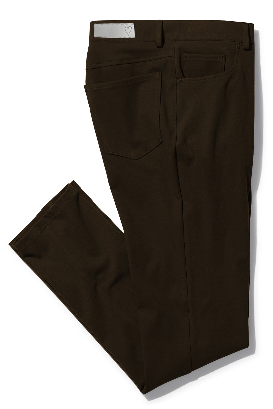 Brown Moleskin Knit 5-Pocket Pants